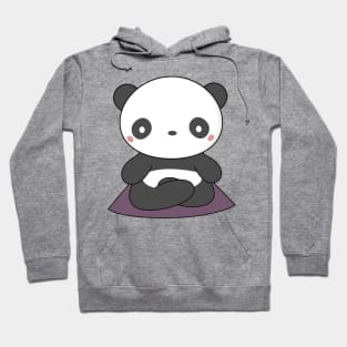 Yoga loving panda is kawaii and cute Hoodie